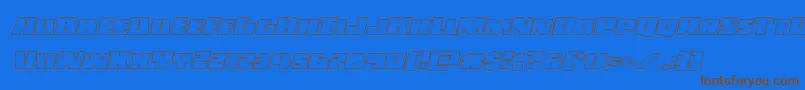 Darkallianceoutital Font – Brown Fonts on Blue Background