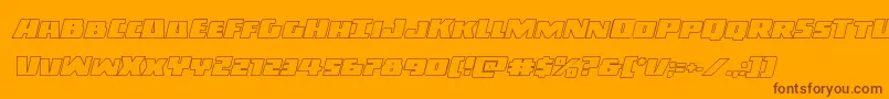 Darkallianceoutital Font – Brown Fonts on Orange Background