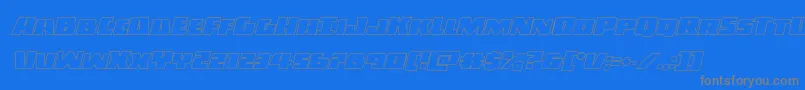 Darkallianceoutital Font – Gray Fonts on Blue Background