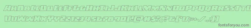Darkallianceoutital Font – Gray Fonts on Green Background