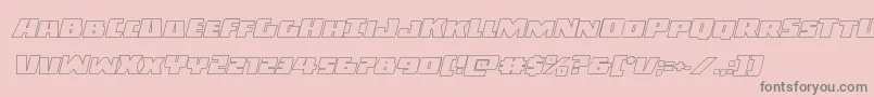 Darkallianceoutital Font – Gray Fonts on Pink Background