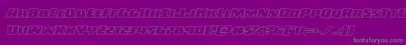 Darkallianceoutital Font – Gray Fonts on Purple Background