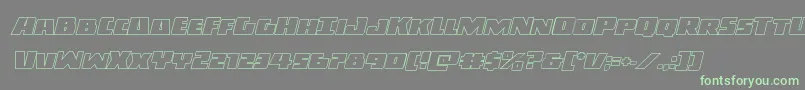 Darkallianceoutital Font – Green Fonts on Gray Background