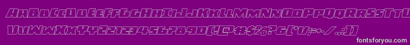 Darkallianceoutital Font – Green Fonts on Purple Background