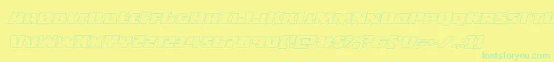 Darkallianceoutital Font – Green Fonts on Yellow Background
