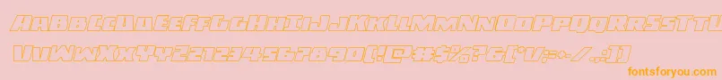 Darkallianceoutital Font – Orange Fonts on Pink Background