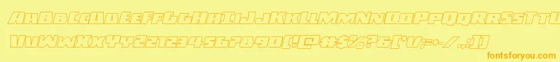 Darkallianceoutital Font – Orange Fonts on Yellow Background
