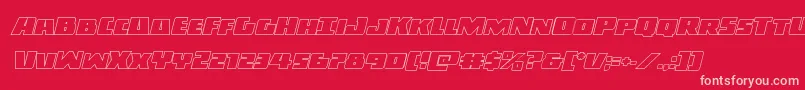 Darkallianceoutital Font – Pink Fonts on Red Background