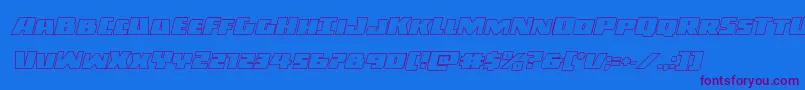 Darkallianceoutital Font – Purple Fonts on Blue Background