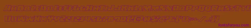 Darkallianceoutital Font – Purple Fonts on Brown Background