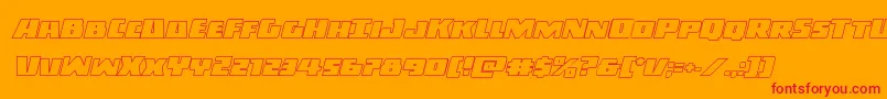 Darkallianceoutital Font – Red Fonts on Orange Background