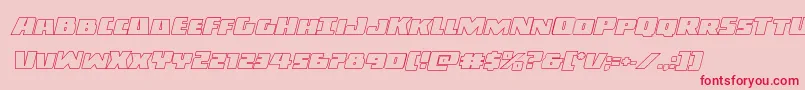 Darkallianceoutital Font – Red Fonts on Pink Background