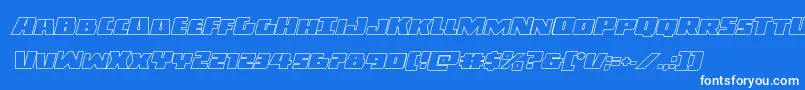 Darkallianceoutital Font – White Fonts on Blue Background