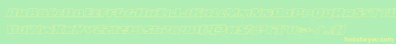 Darkallianceoutital Font – Yellow Fonts on Green Background