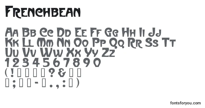 Czcionka Frenchbean – alfabet, cyfry, specjalne znaki