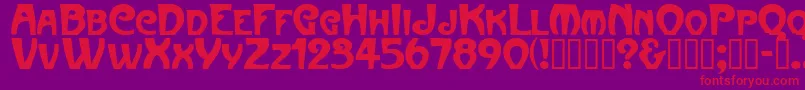 Frenchbean Font – Red Fonts on Purple Background