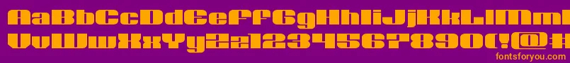 Nolocontendreexpand Font – Orange Fonts on Purple Background