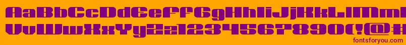 フォントNolocontendreexpand – オレンジの背景に紫のフォント