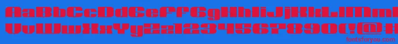 Nolocontendreexpand Font – Red Fonts on Blue Background