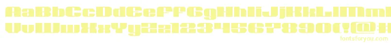 フォントNolocontendreexpand – 黄色のフォント