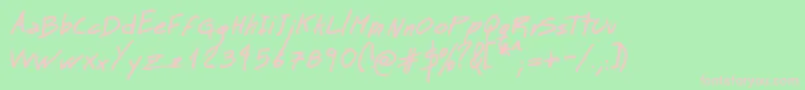 MtMattoScriptBold Font – Pink Fonts on Green Background