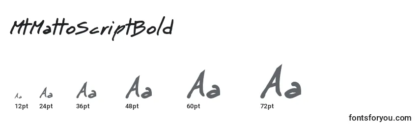 MtMattoScriptBold Font Sizes