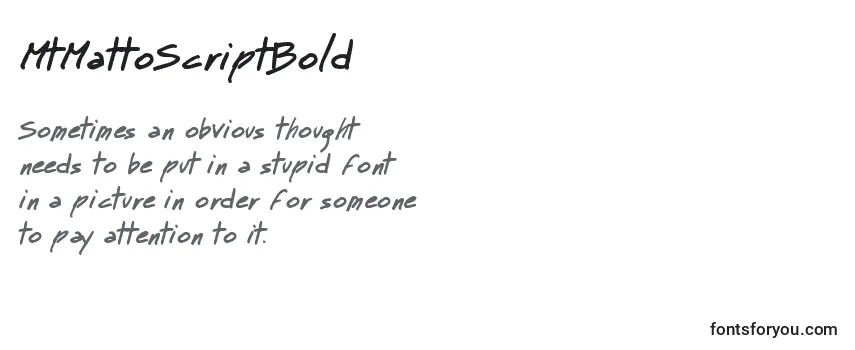 Review of the MtMattoScriptBold Font