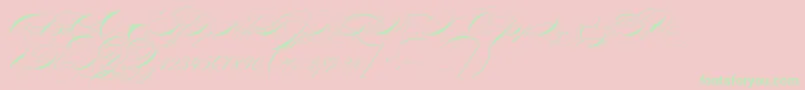 P22zanerthree-Schriftart – Grüne Schriften auf rosa Hintergrund