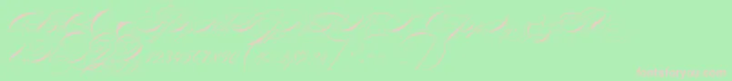 P22zanerthree Font – Pink Fonts on Green Background