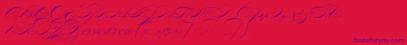 P22zanerthree-Schriftart – Violette Schriften auf rotem Hintergrund