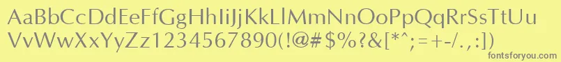 Optan Font – Gray Fonts on Yellow Background