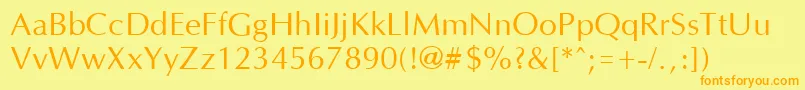 Optan Font – Orange Fonts on Yellow Background