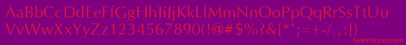 Optan Font – Red Fonts on Purple Background