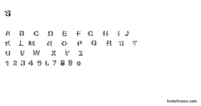 Schriftart Soot – Alphabet, Zahlen, spezielle Symbole