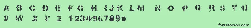 Soot Font – Black Fonts on Green Background