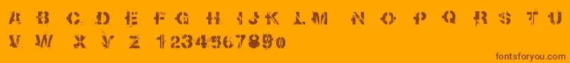 Soot Font – Brown Fonts on Orange Background