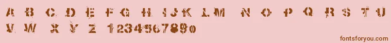 Soot Font – Brown Fonts on Pink Background