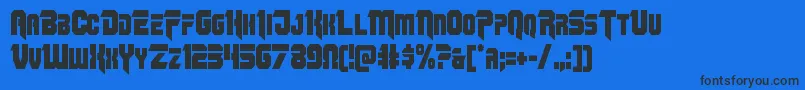 Omegaforcecond12 Font – Black Fonts on Blue Background