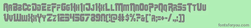 Omegaforcecond12 Font – Gray Fonts on Green Background