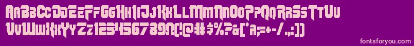 Omegaforcecond12 Font – Pink Fonts on Purple Background