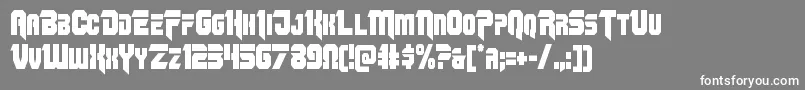 Omegaforcecond12 Font – White Fonts on Gray Background