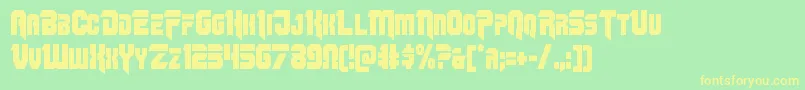 Omegaforcecond12 Font – Yellow Fonts on Green Background