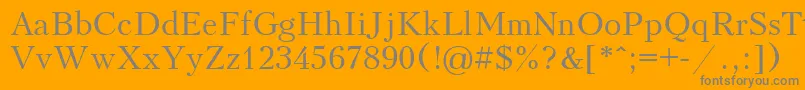 フォントUkrainiankudriashov – オレンジの背景に灰色の文字