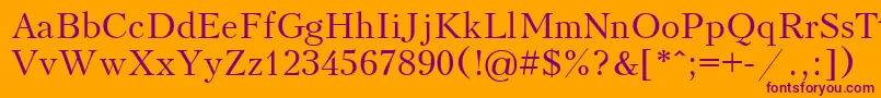 Ukrainiankudriashov Font – Purple Fonts on Orange Background