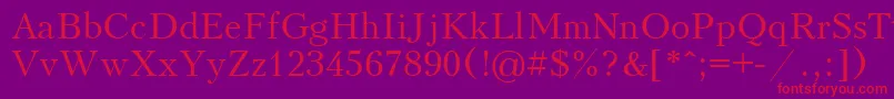 Ukrainiankudriashov Font – Red Fonts on Purple Background