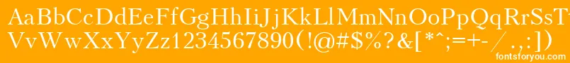 フォントUkrainiankudriashov – オレンジの背景に白い文字