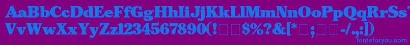 CheltenhamBlack Font – Blue Fonts on Purple Background