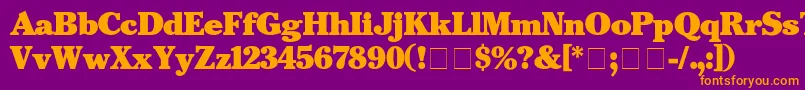 CheltenhamBlack Font – Orange Fonts on Purple Background