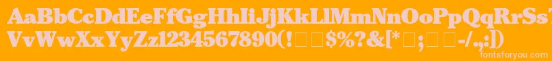 CheltenhamBlack Font – Pink Fonts on Orange Background