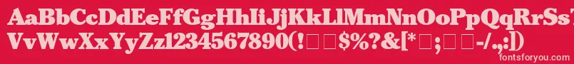 CheltenhamBlack Font – Pink Fonts on Red Background